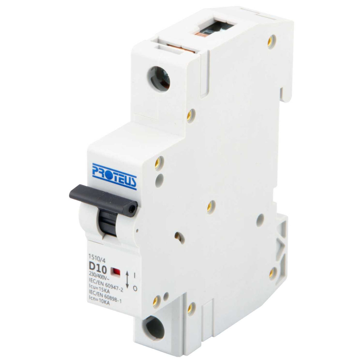 Proteus 10A Single Pole 15kA D Curve MCB