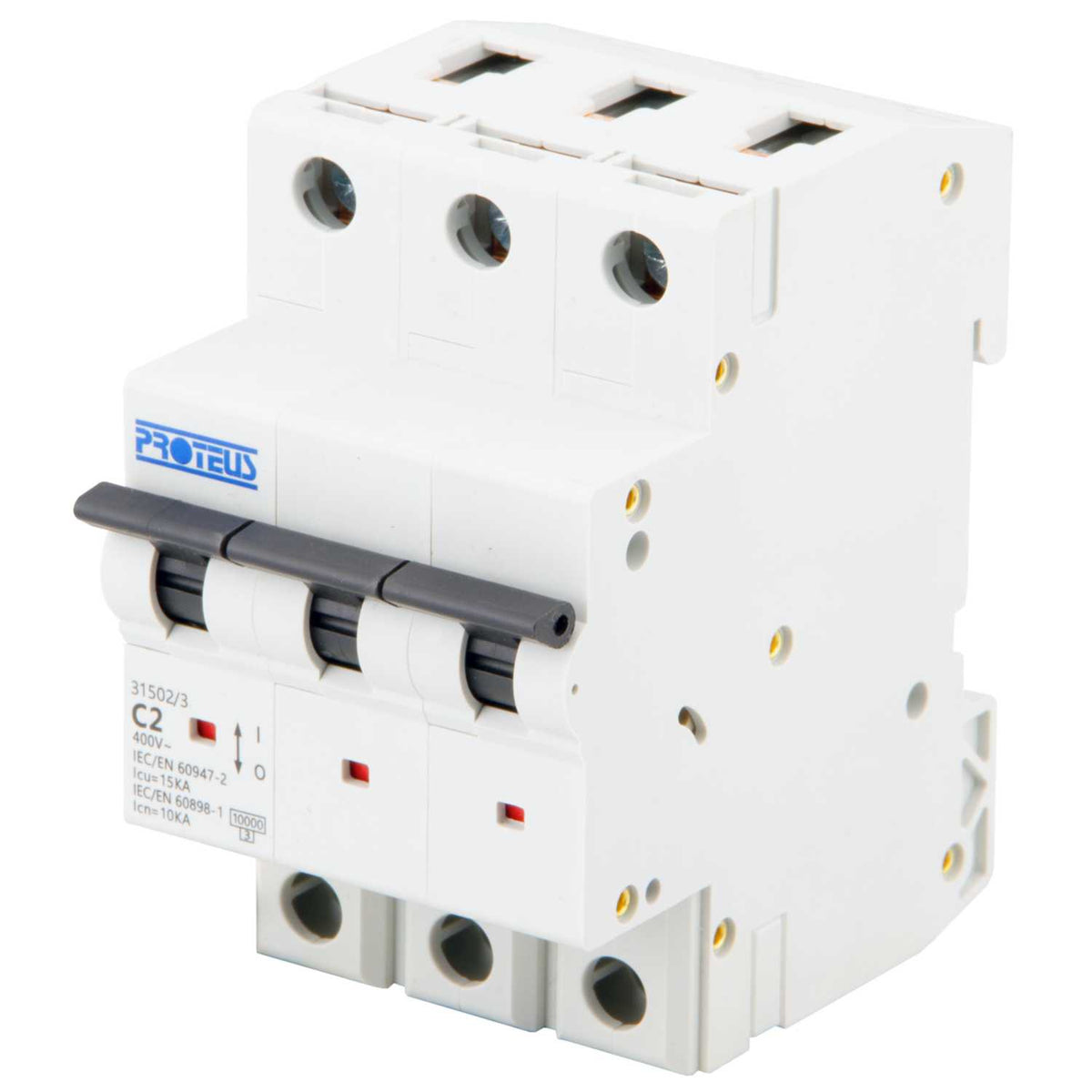 Proteus 2A Triple Pole 15kA C Curve MCB