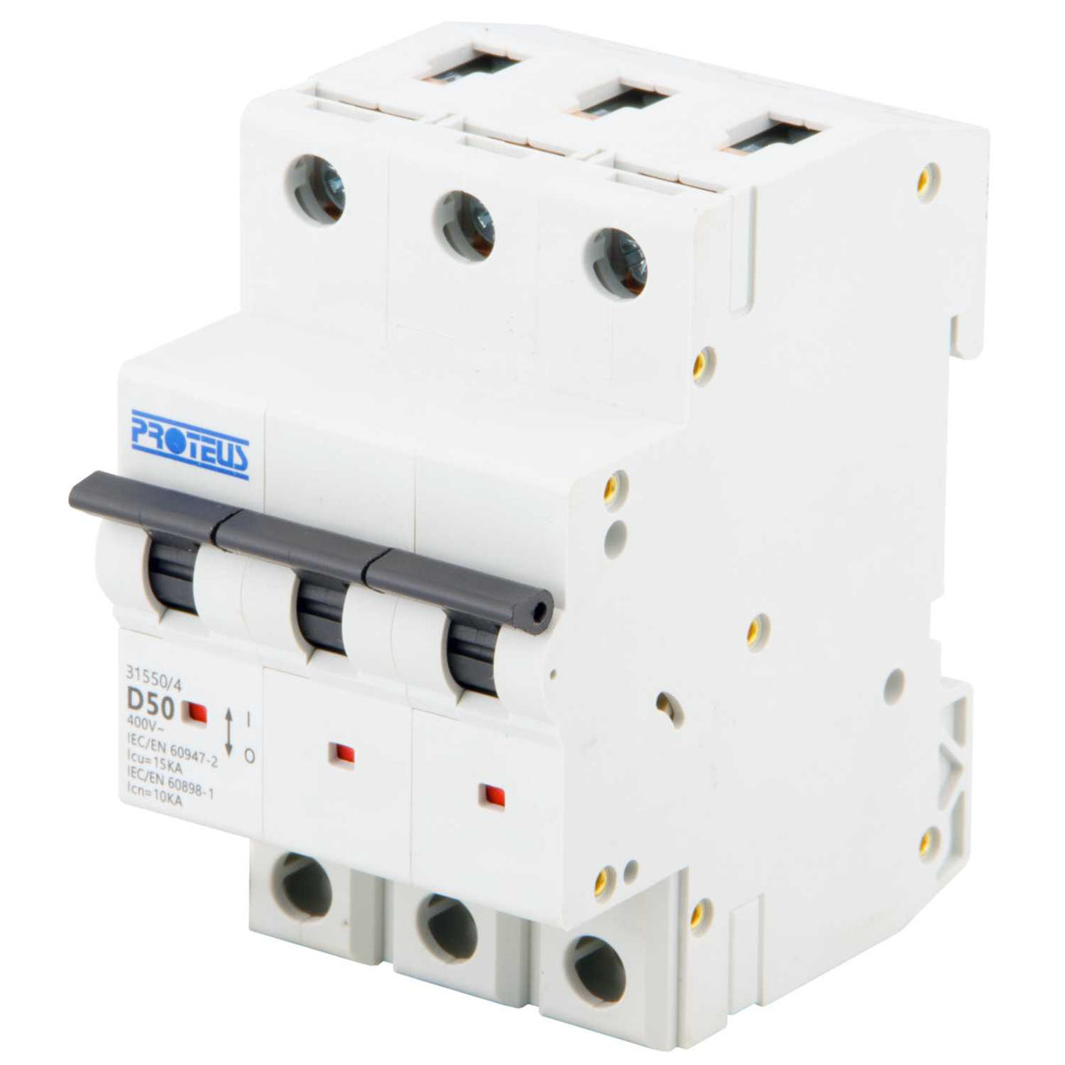 Proteus 50A Triple Pole 15kA D Curve MCB