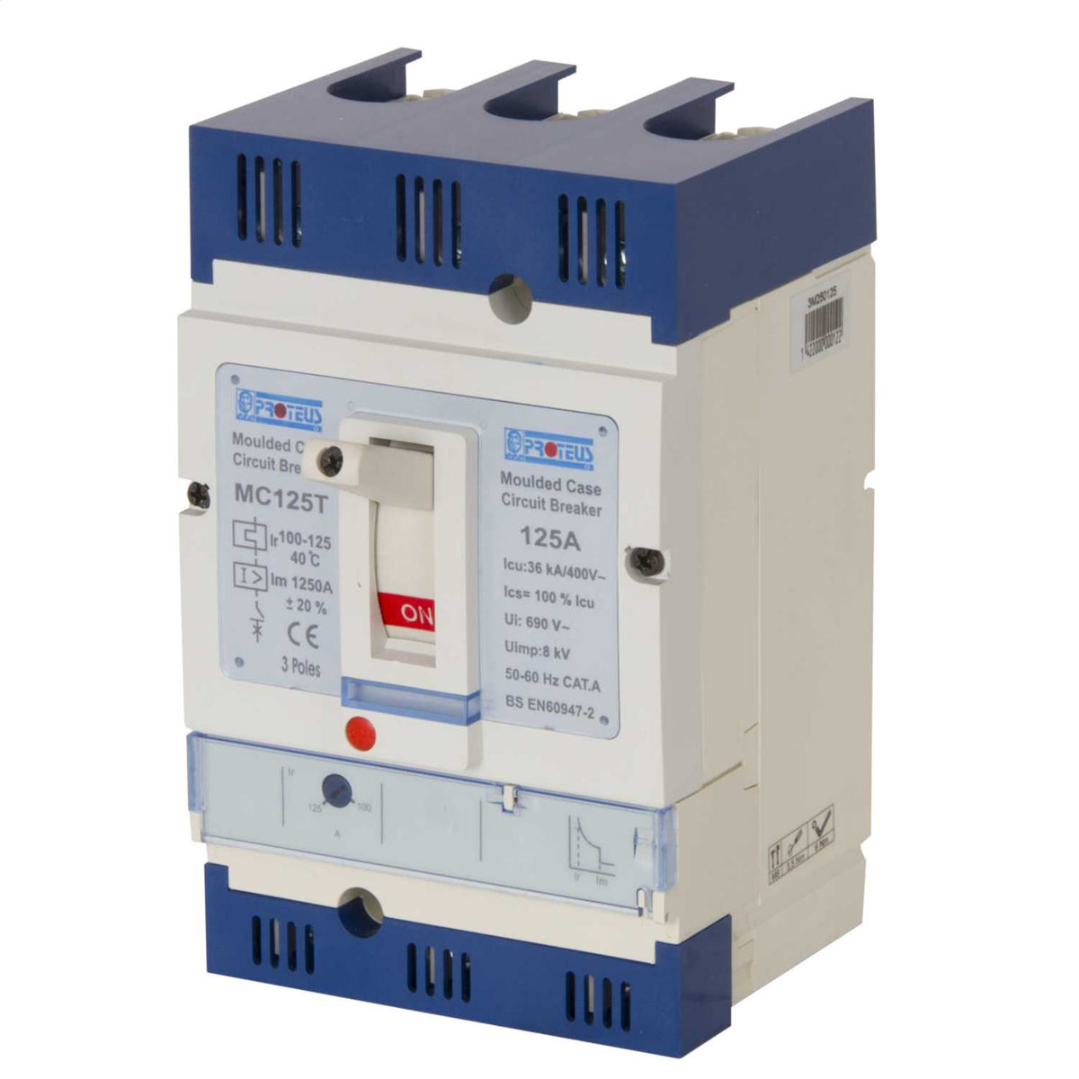 Proteus 125A Triple Pole 36kA Mccb