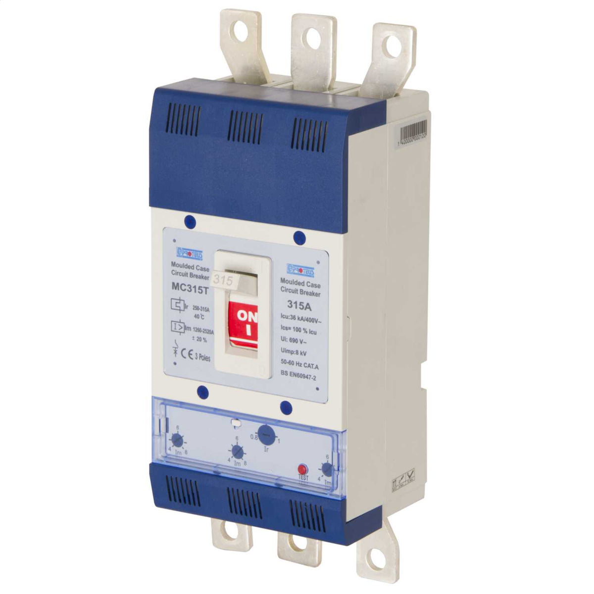 Proteus 315A Triple Pole 36kA Mccb