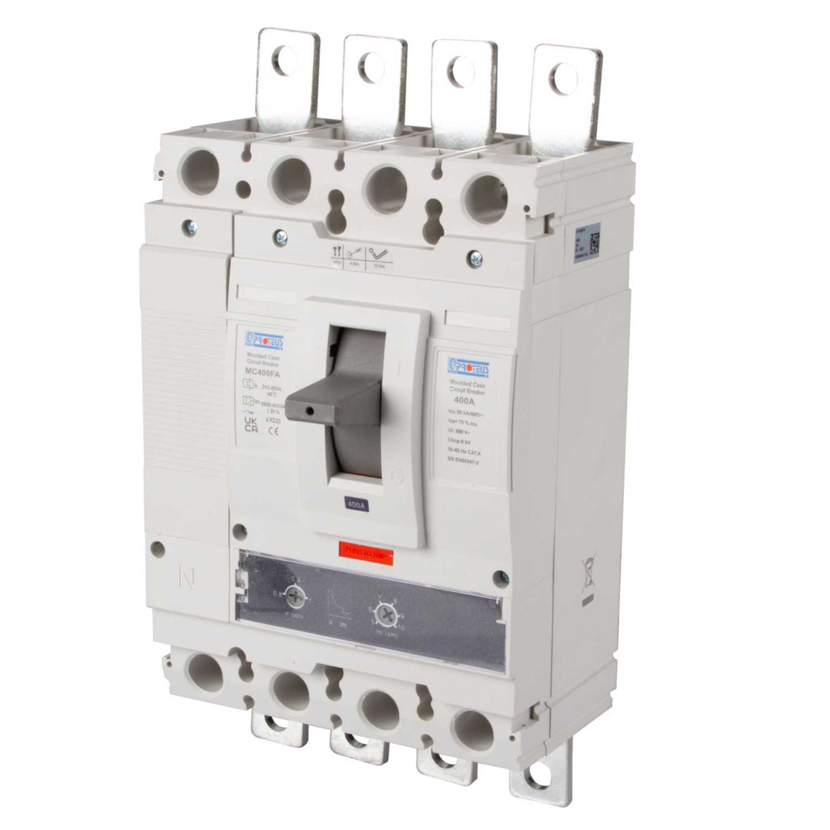 Proteus 400A Four Pole 50kA Mccb
