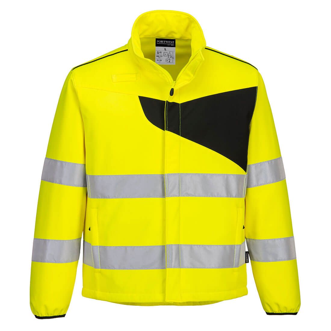 PW2 Hi-Vis Softshell (2L), 4XL, R, Yellow/Black
