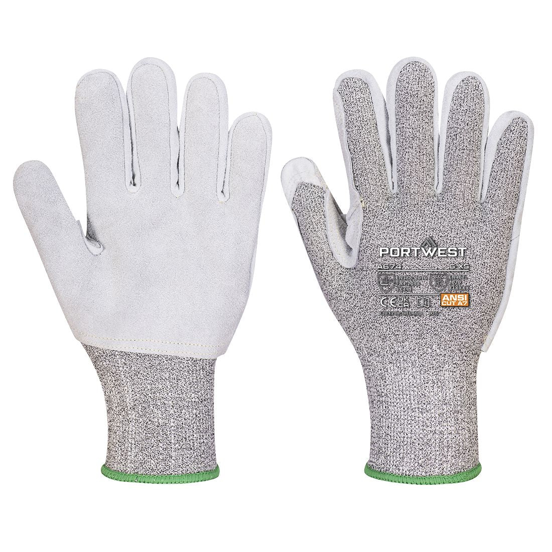 CS Cut F13 Leather Glove, L, R, Black