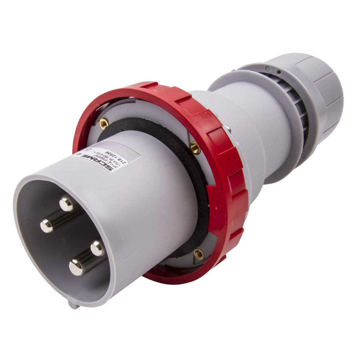 Scame Optima 125A 3P+E 415V Plug IP67 Red