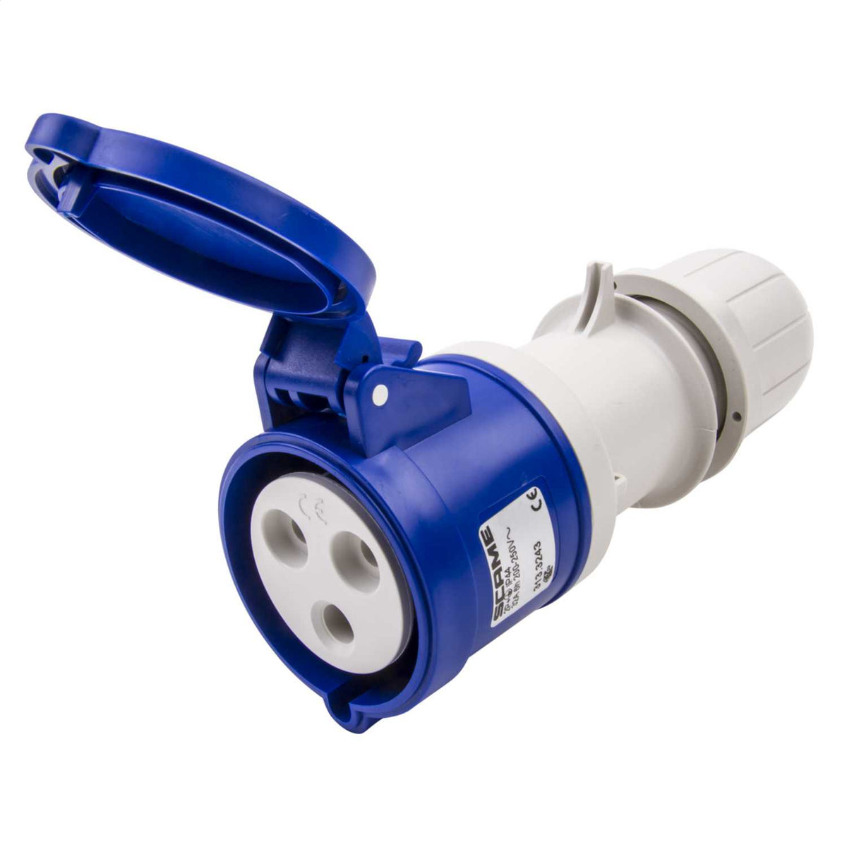 Scame Optima 32A 2P+E 230V Coupler IP44 Blue