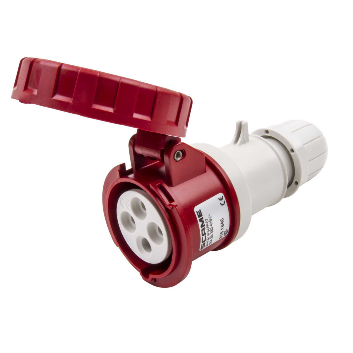 Scame Optima 16A 3P+E 415V Coupler IP67 Red