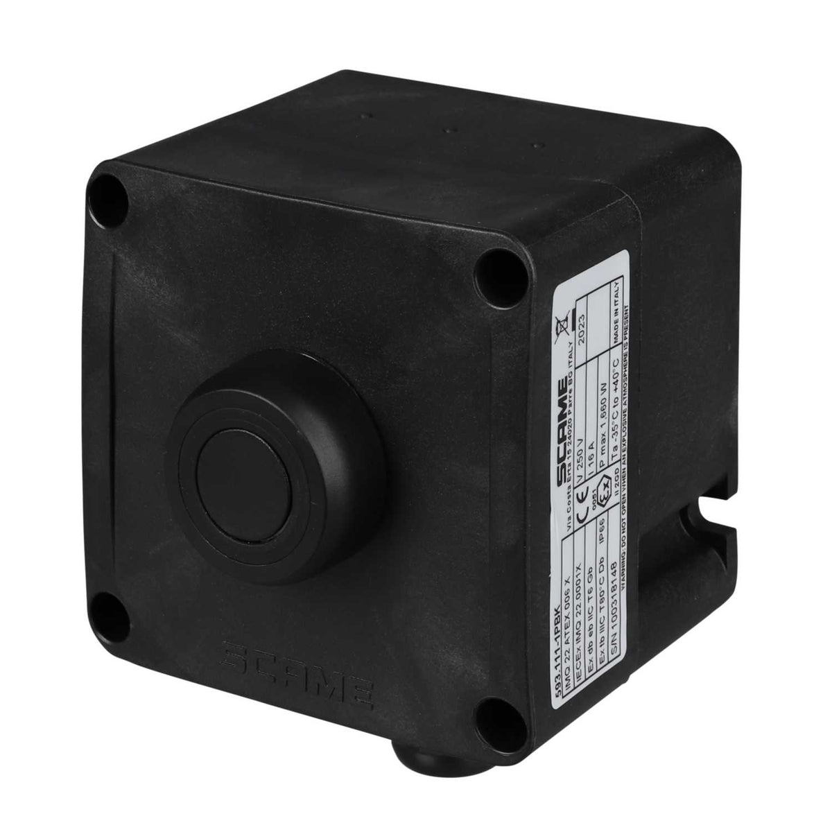 Scame Black Pushbutton Ex Control Station