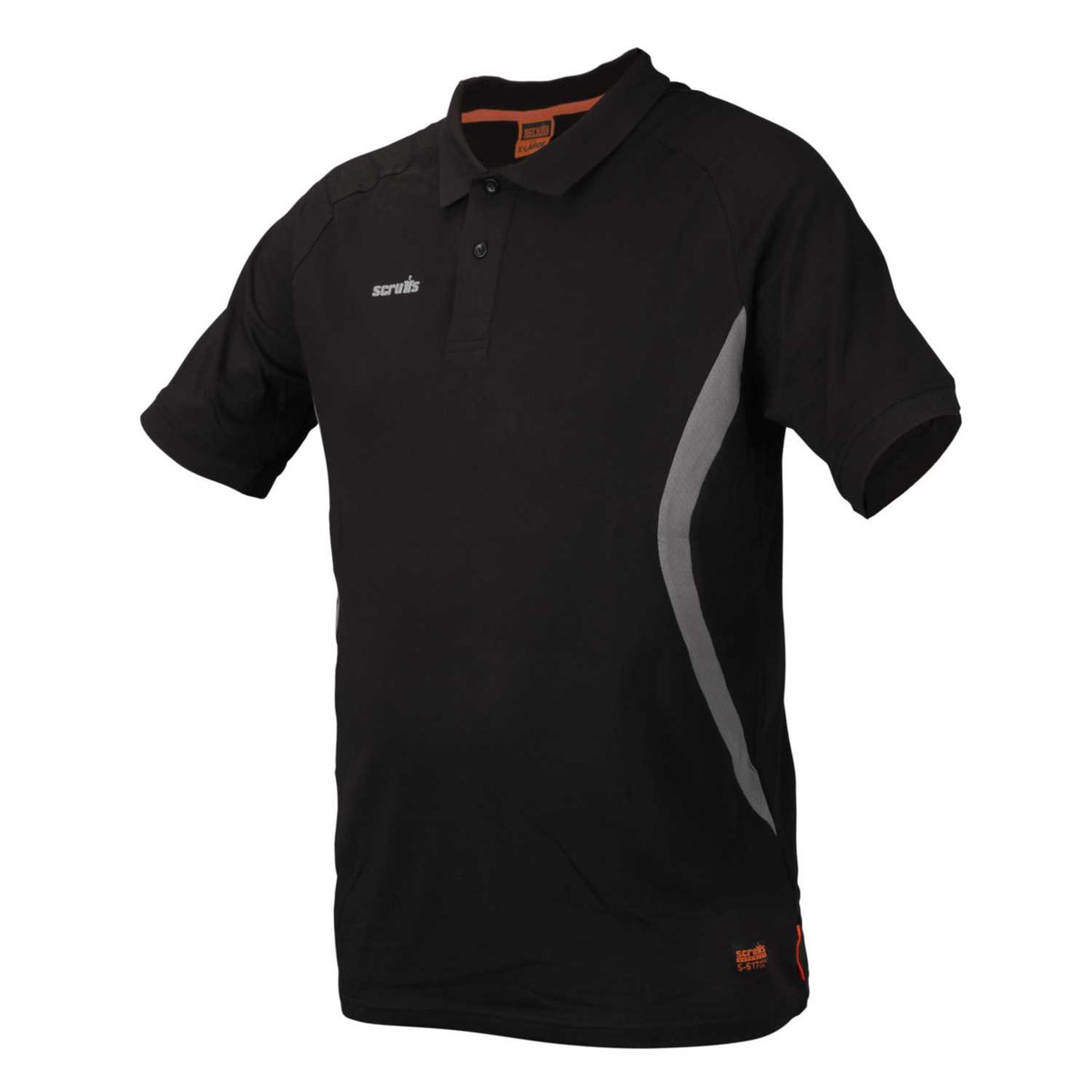 Scruffs X Large Tech Polo Shirt Black