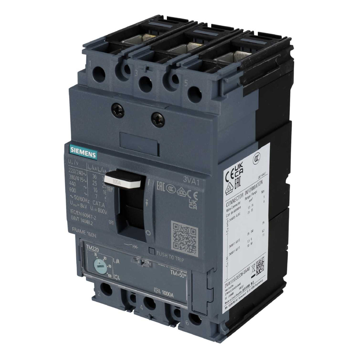 Siemens 100A Triple Pole 25kA Mccb