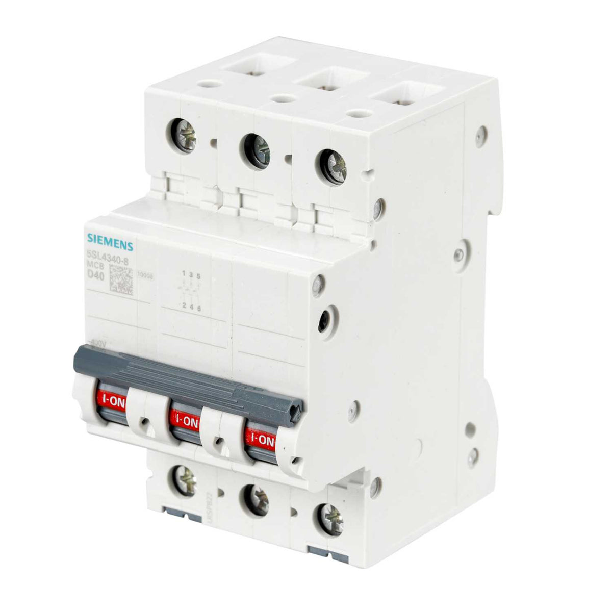 Siemens 40A Triple Pole 10kA D Curve MCB