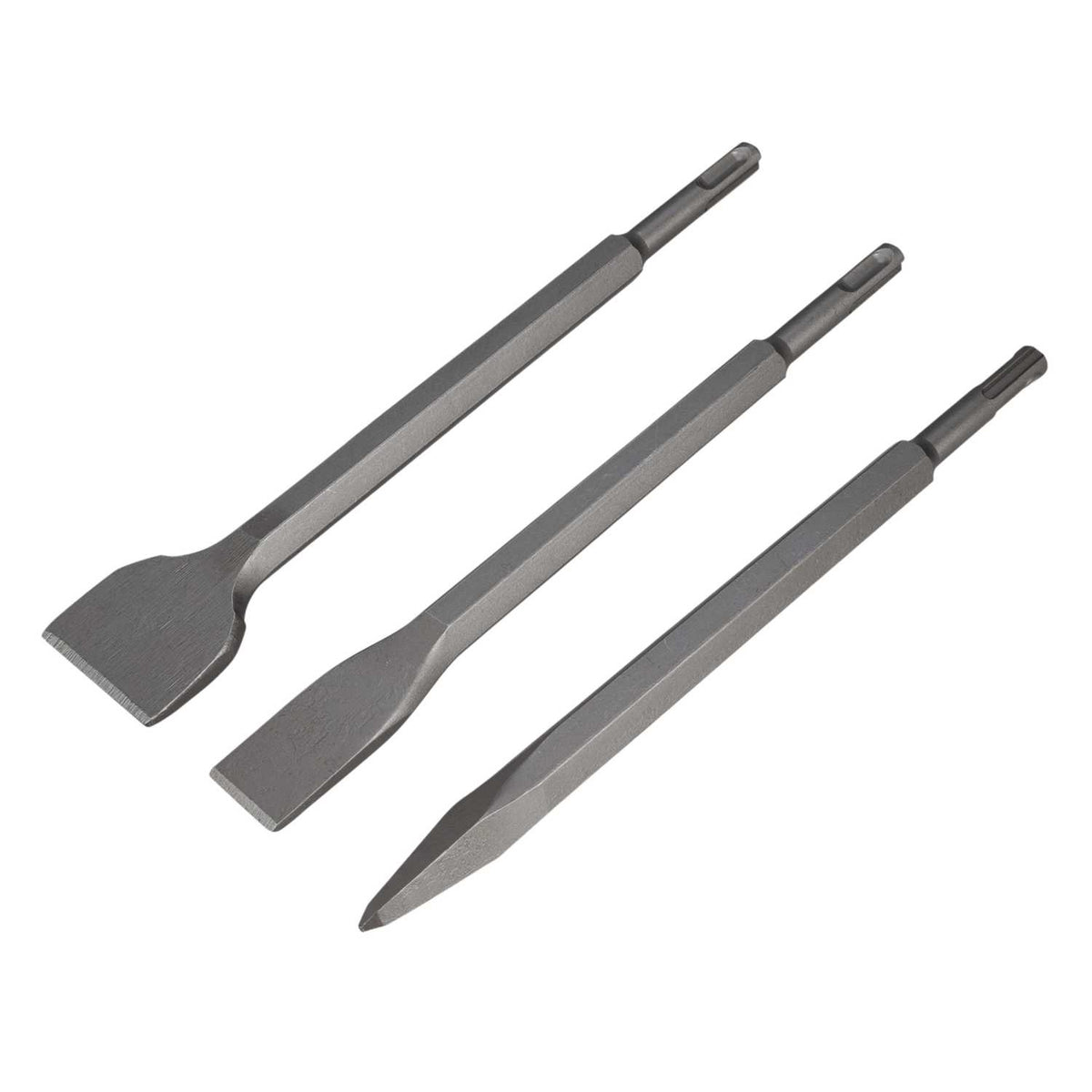 Silverline 3 Piece SDS+ Hex Chisel Set