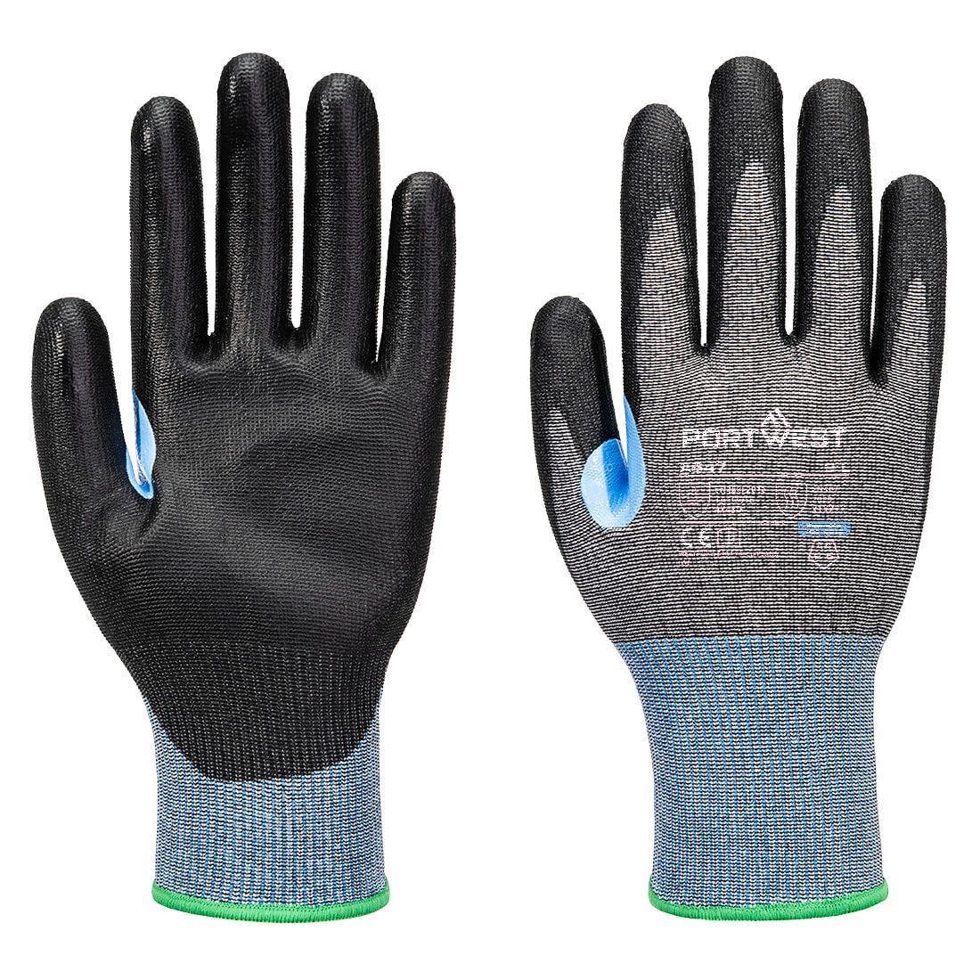 CS Cut D15 PU Glove, L, R, Grey/Black
