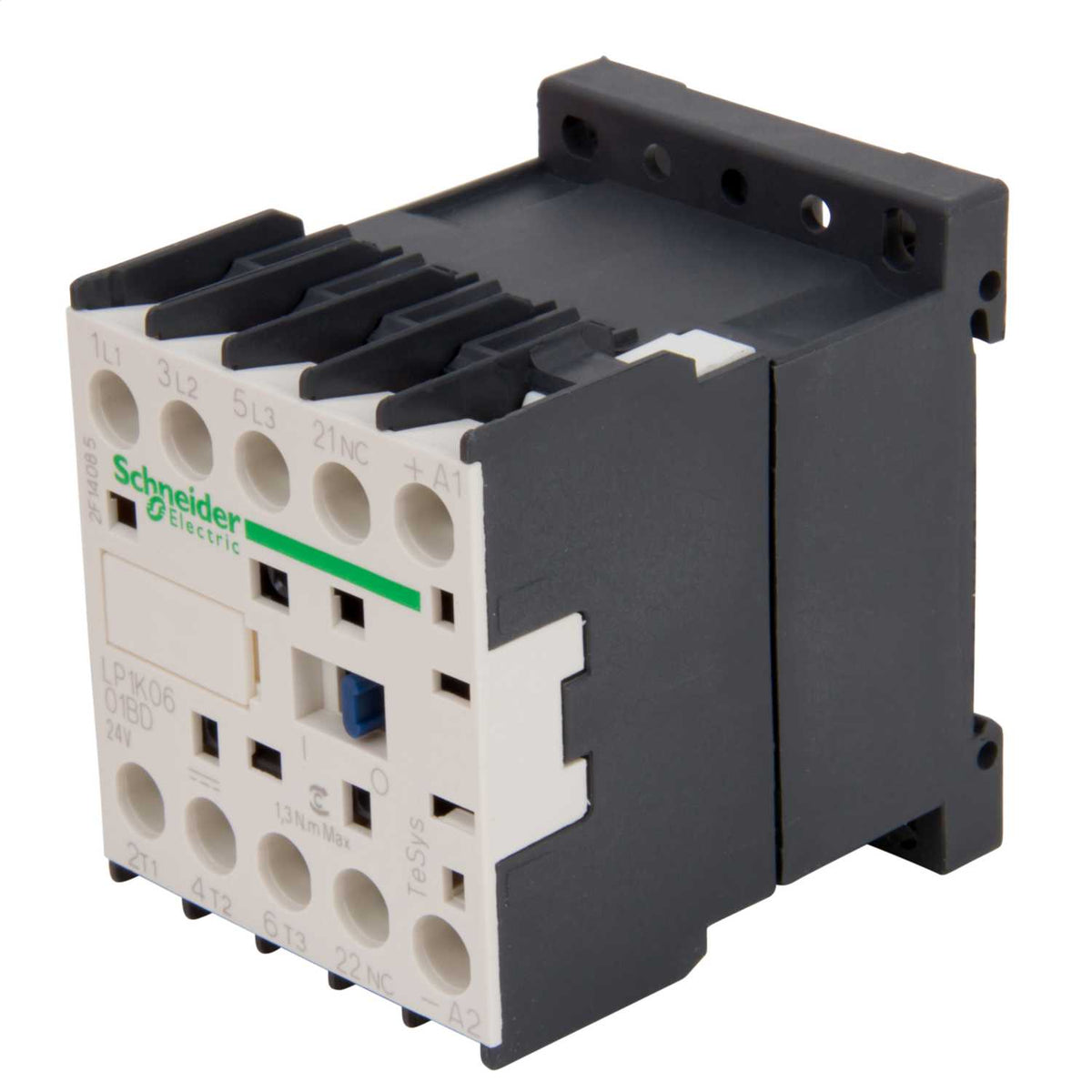 Schneider TeSys 6A Contactor 3 Pole 3 NO Contacts 24V DC Coil