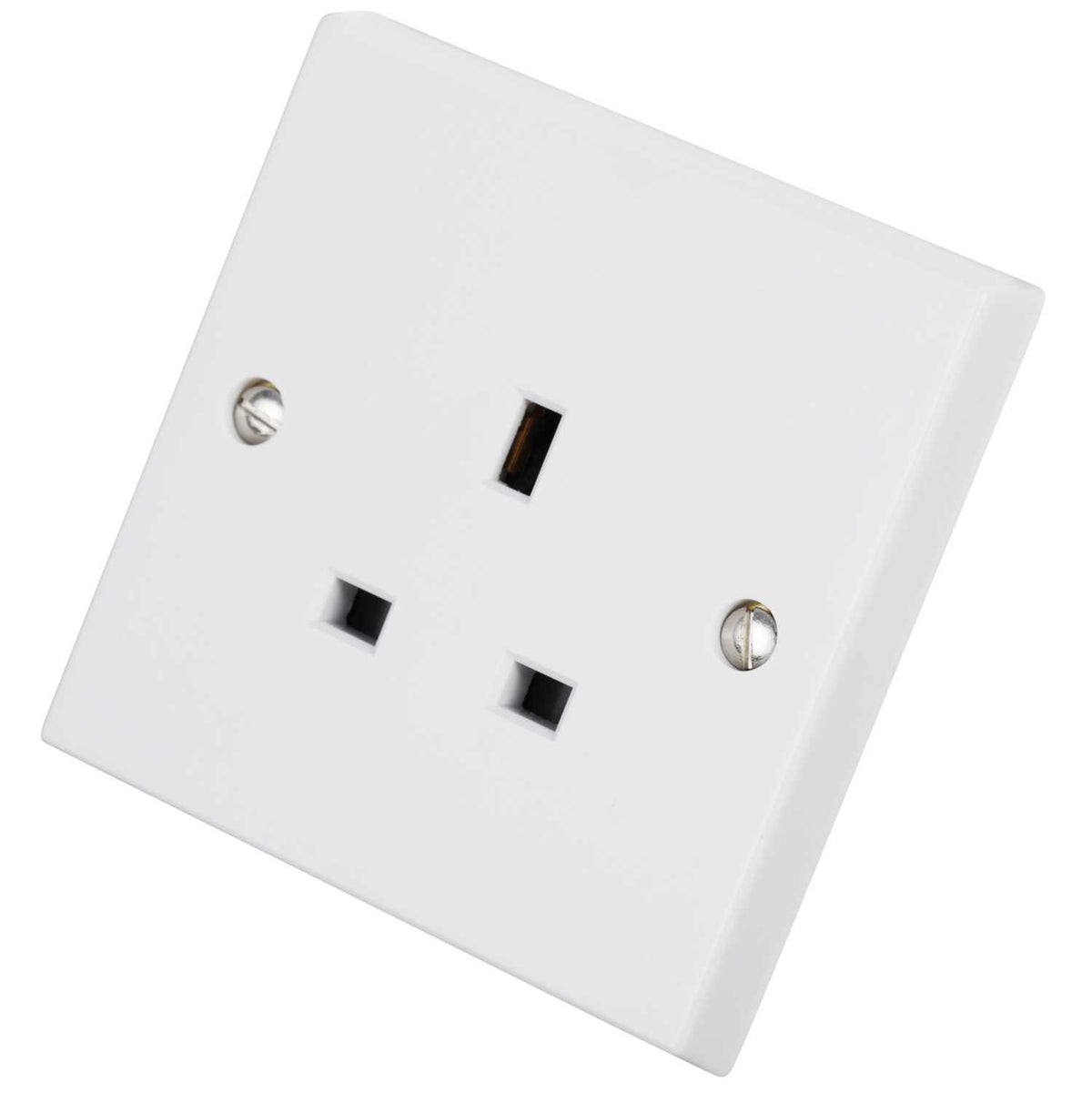 Volex 13A 1 Gang Unswitched Socket White