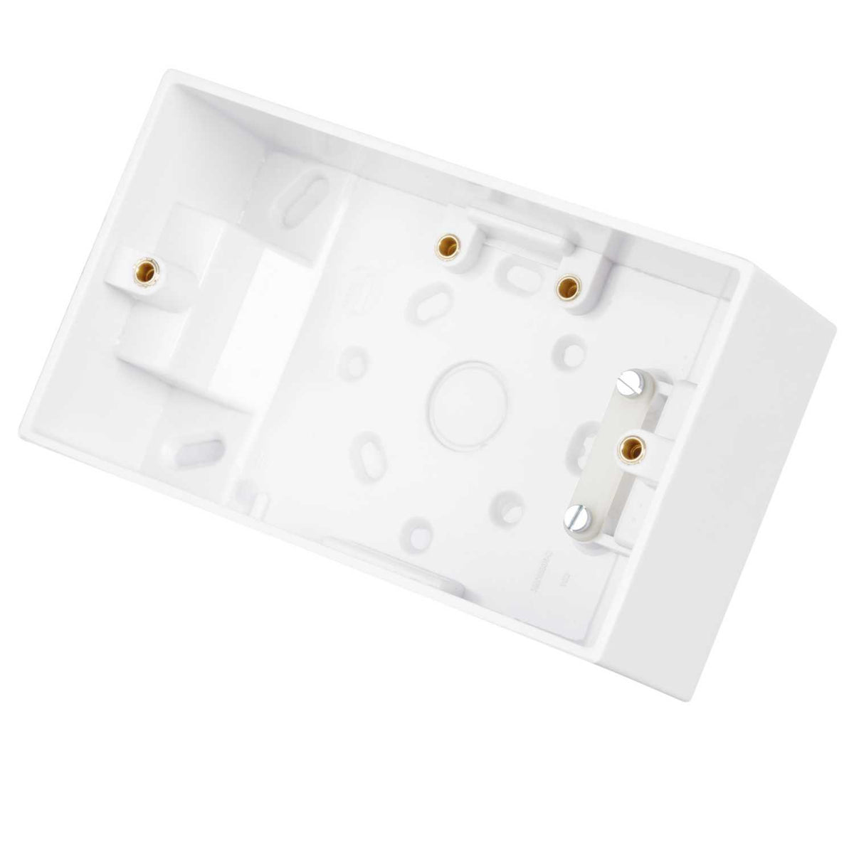 Volex 2 Gang 47mm Pattress Back Box White