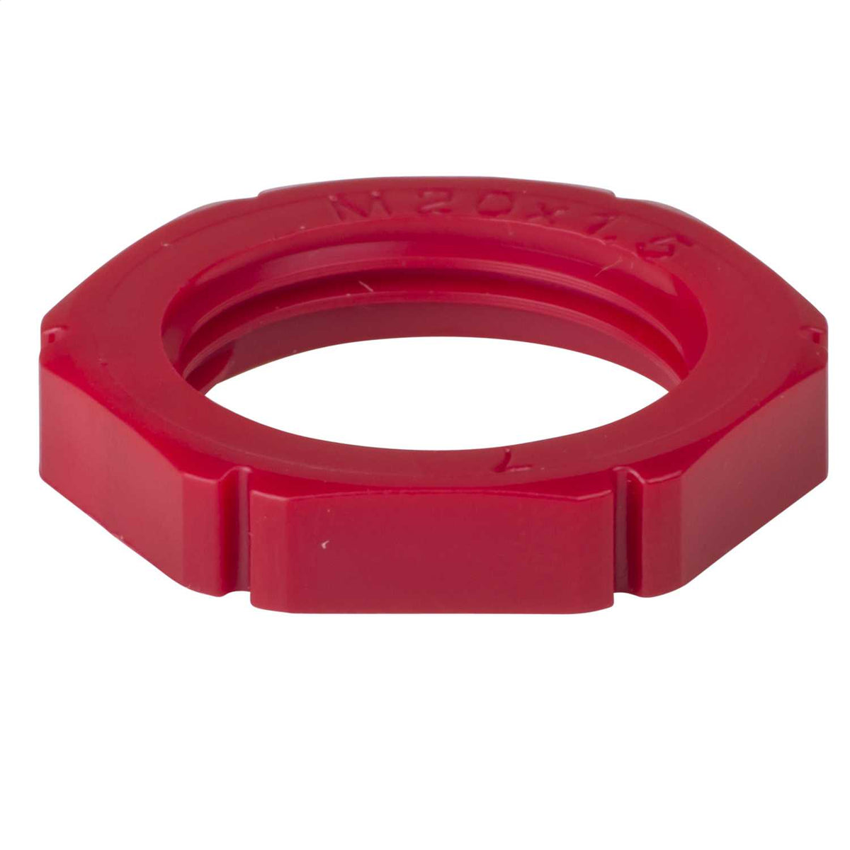 M20 20mm Lock Nut Red (Sold in 1's)