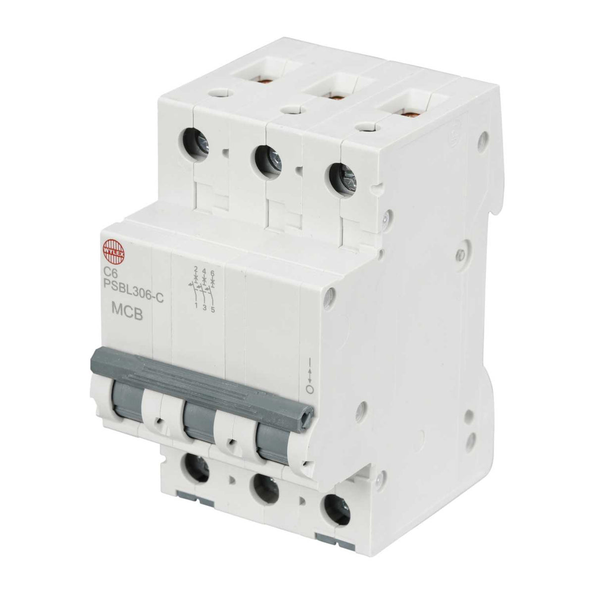 Wylex 6A Triple Pole 10kA C Curve MCB
