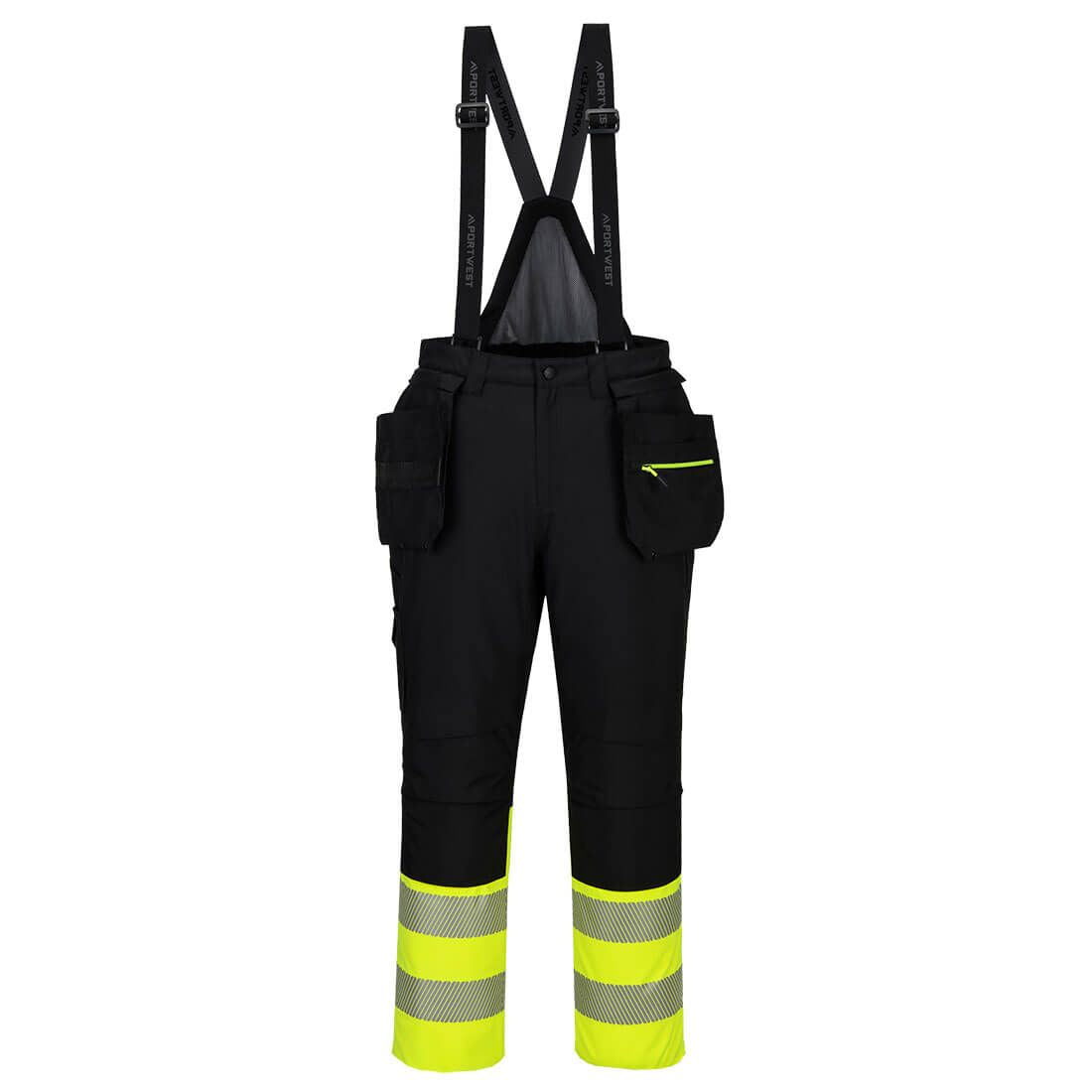 DX4 Hi-Vis Class 1 Winter Bib and Brace, 4XL, R, Yellow/Black