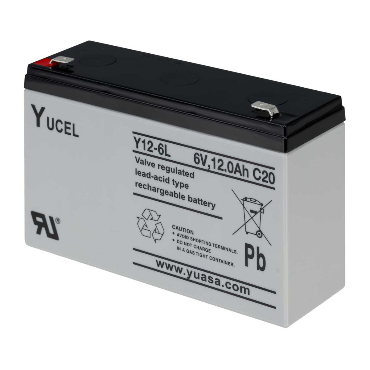 Yuasa 12Ah 6V Sealed Lead Acid Yucel Battery