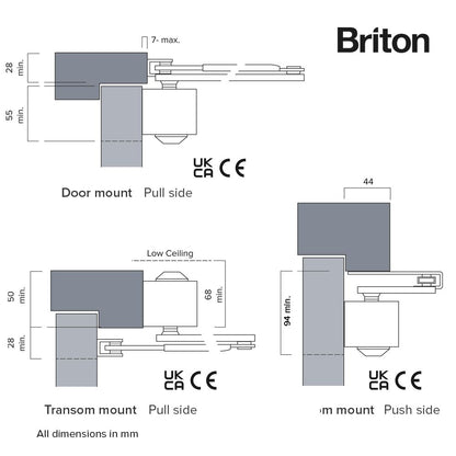 BRITON ADJT 2-6 DOOR CLOSER 2130B.C.SES