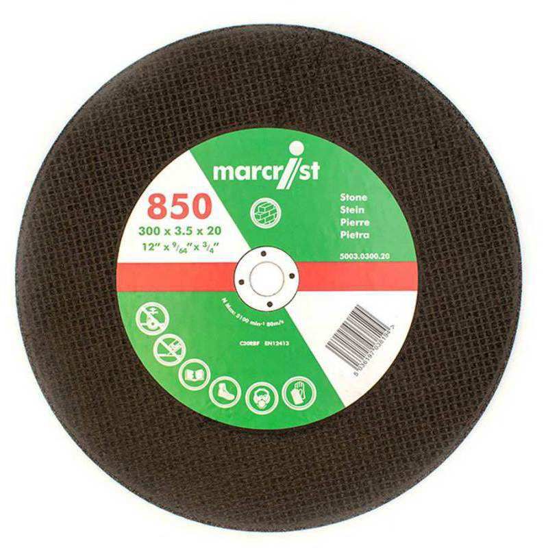MARCRIST 850 STONE CUTTING DISC 300 x 3.5 x 20mm FLAT 5003.0300.20