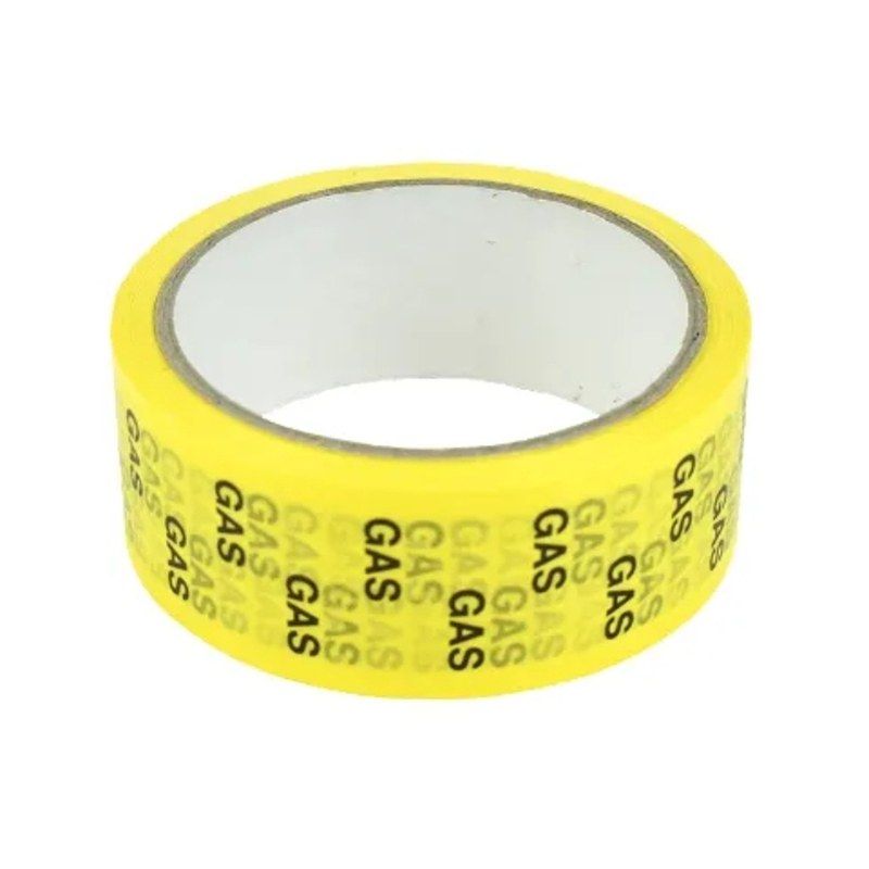 ARCTIC HAYES GAS IDENTIFICATION TAPE 38mm x 33m BLACK ON YELLOW A662036