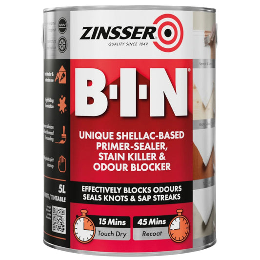ZINSSER ZN7020001C1 BIN INTERIOR & EXTERIOR PRIMER - SEALER - STAIN KILLER 2.5l