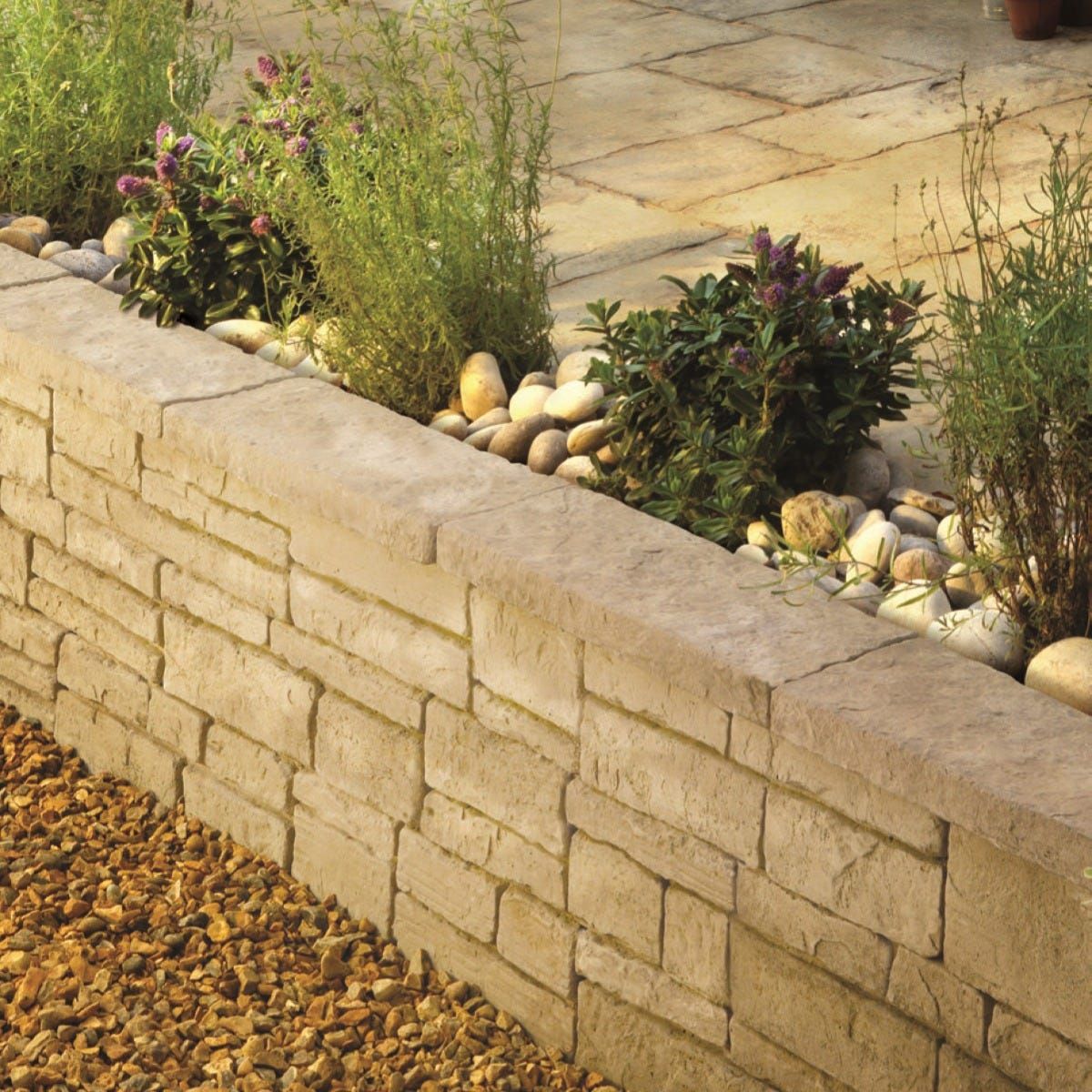 BRADSTONE OLD TOWN ECO WALLING 450 x 130 x 145mm GREY-GREEN 20968