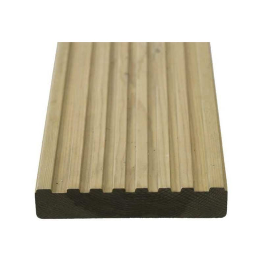 TTG 32 x 150mm COXHEATH TREATED DECKING PER MTR <26x144>