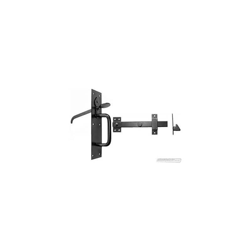 No.50/4L  BLACK HEAVY SUFFOLK LATCH  LONG THUMB PREPACKED 50/4LPP000BK