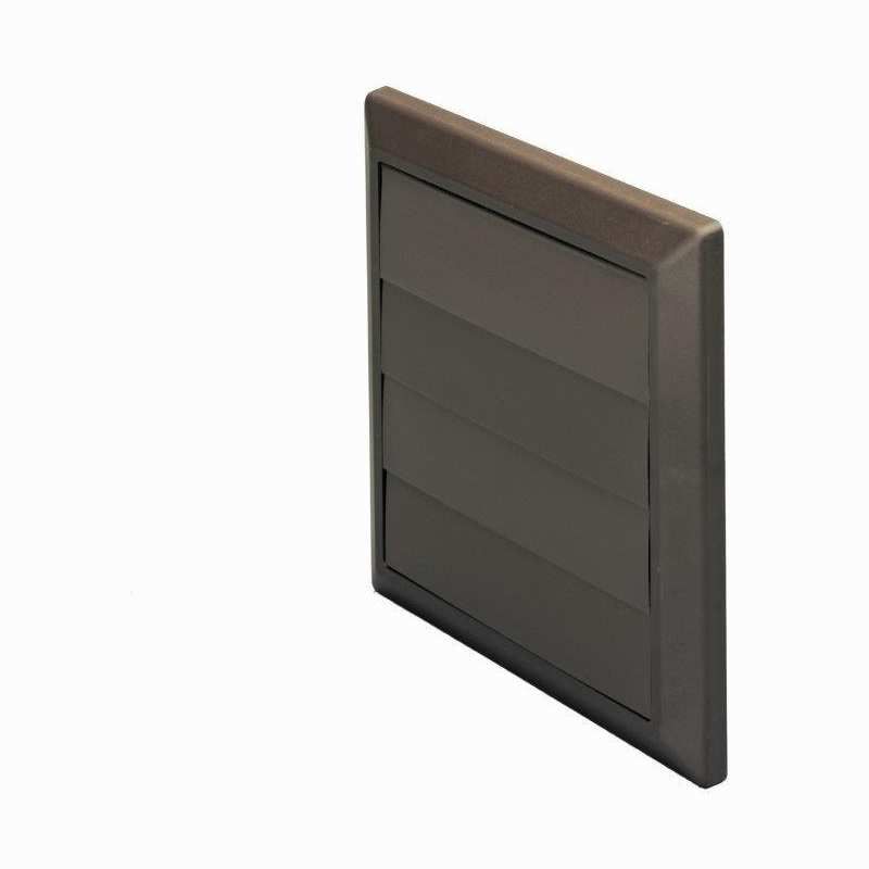 POLYPIPE DOMUS 6900B WALL OUTLET WITH GRAVITY FLAPS 150mm BROWN
