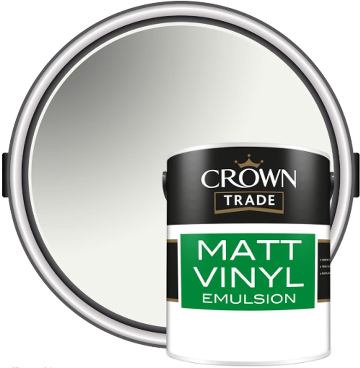 CROWN TRADE VINYL MATT EMULSION 10l BRILLIANT WHITE 5024072