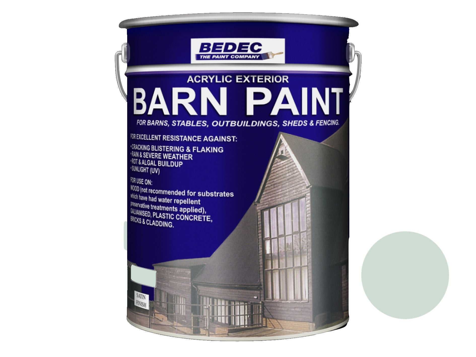 BEDEC SATIN BARN PAINT 20l WOODLAND GREEN BEDE2AV2007/54