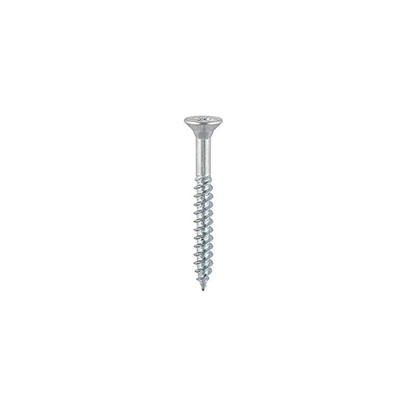 SUPASCREWS BZP 7 x 1" POZI TWINTHREAD CSK WOOD SCREWS CLAM 200 S9FHZ071