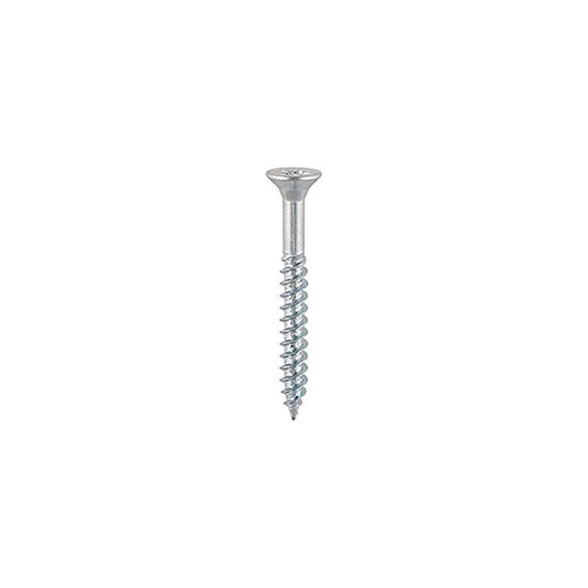 SUPASCREWS BZP 7 x 1" POZI TWINTHREAD CSK WOOD SCREWS CLAM 200 S9FHZ071