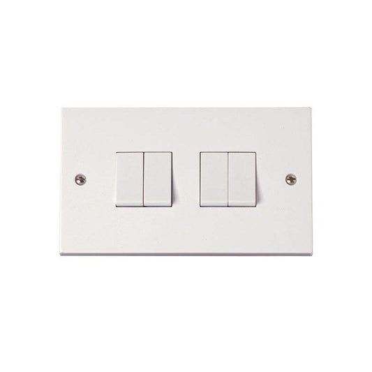 CLICK PRW019 PLATESWITCH 4G 2W 10A WHITE
