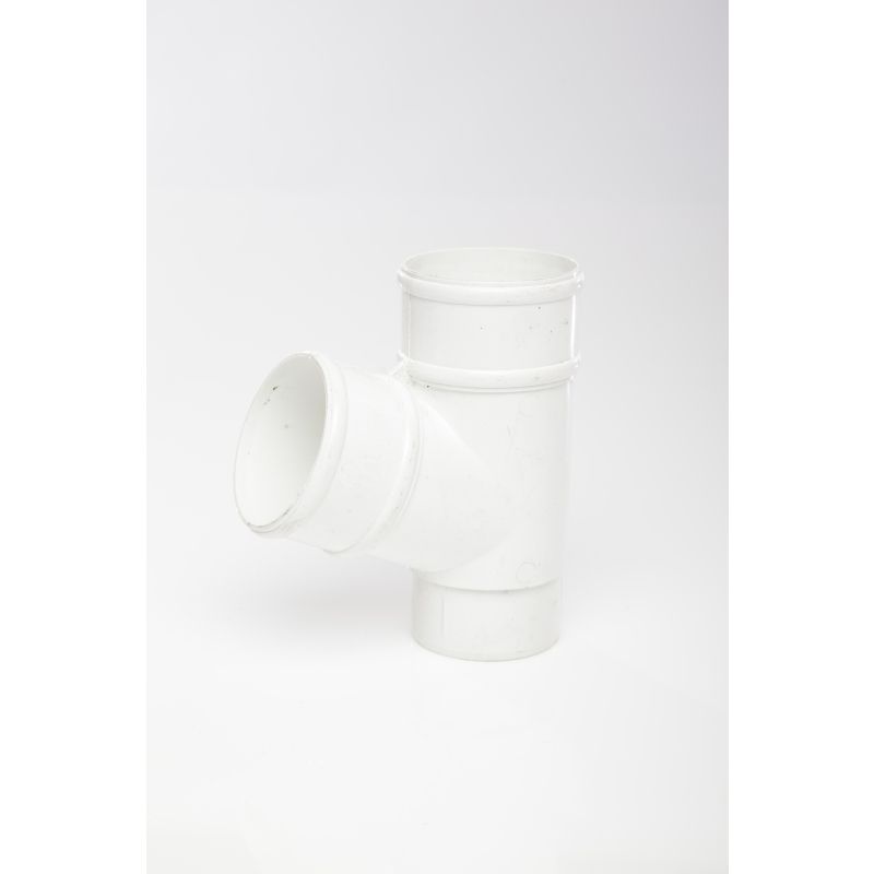 POLYPIPE RAINWATER DOWNPIPE BRANCH 68mm x 112.5deg RR129W WHITE