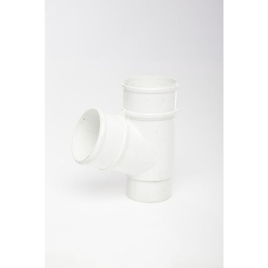 POLYPIPE RAINWATER DOWNPIPE BRANCH 68mm x 112.5deg RR129W WHITE