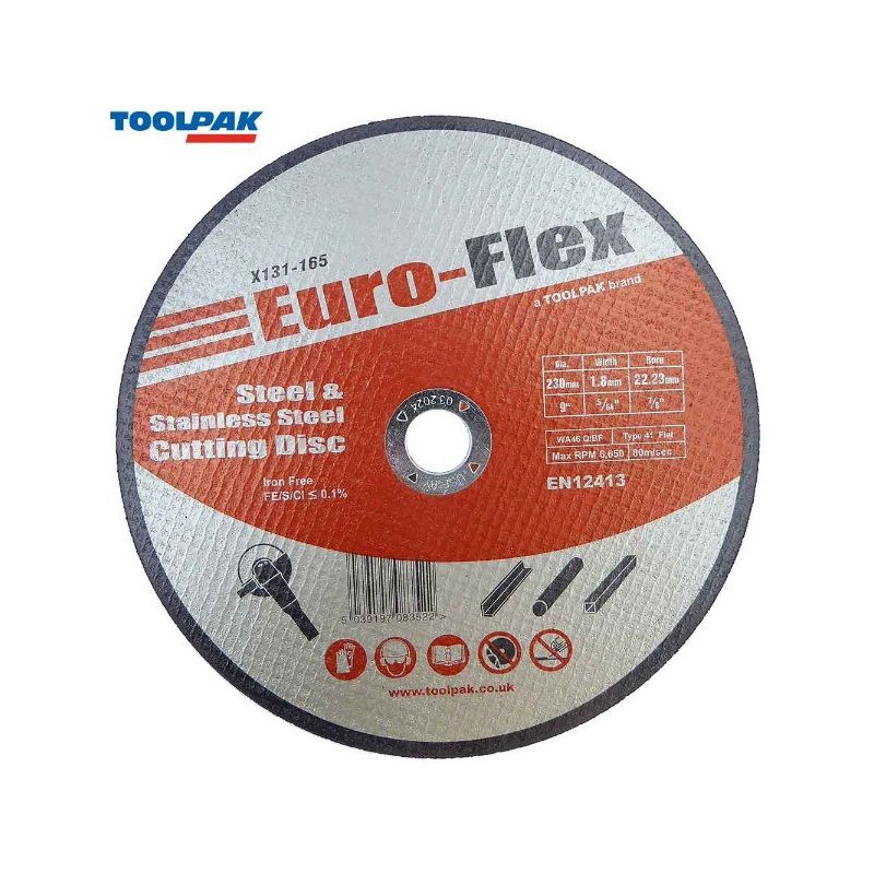 TOOLPAK X131-165 9" THIN METAL CUTTING DISC 230m (SINGLE)