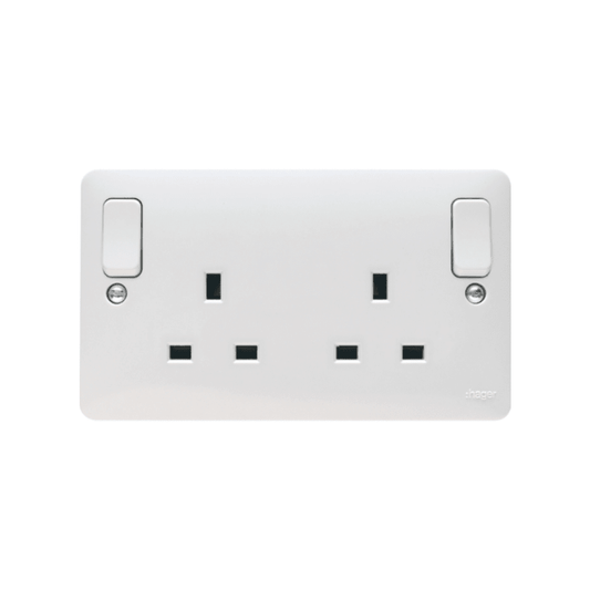 HAGER WMSS82O 2G SOCKET OUTWARD ROCKERS