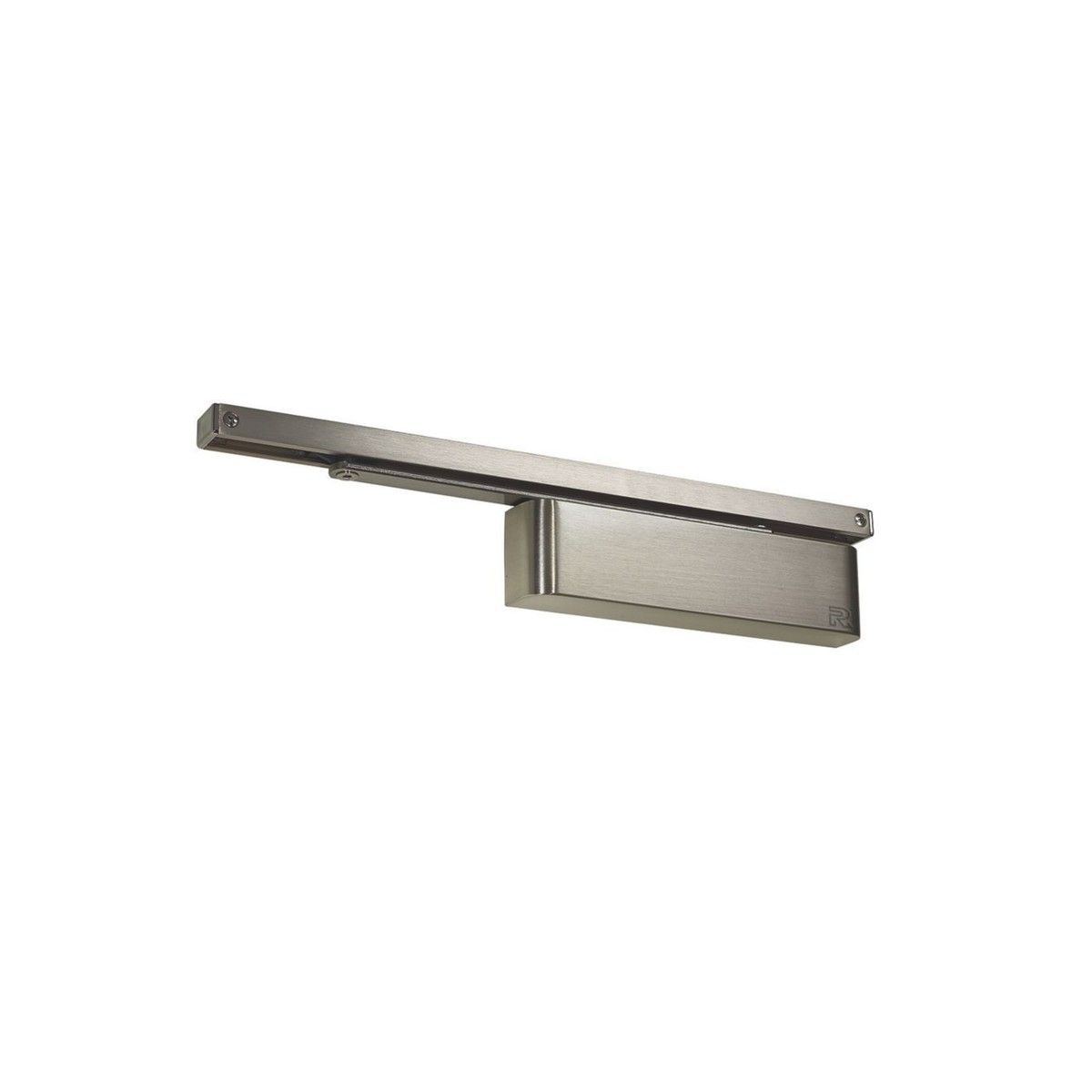 DUFFELLS RUTLAND EN 2-5 CAM ACTION DOOR CLOSER C/W SEMI-RADIUS COVER & SLIDEARM SILVER TS11205