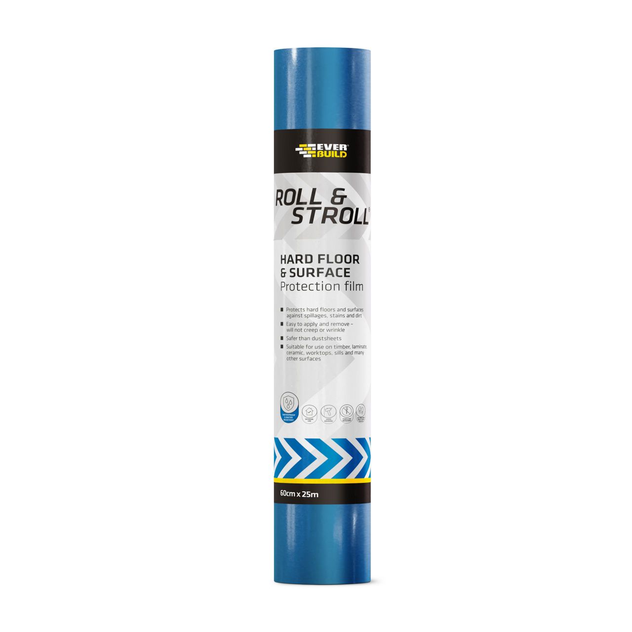 Everbuild Roll & Stroll Hard Surface Floor Protector 25M x 600mm ROLLHARD20
