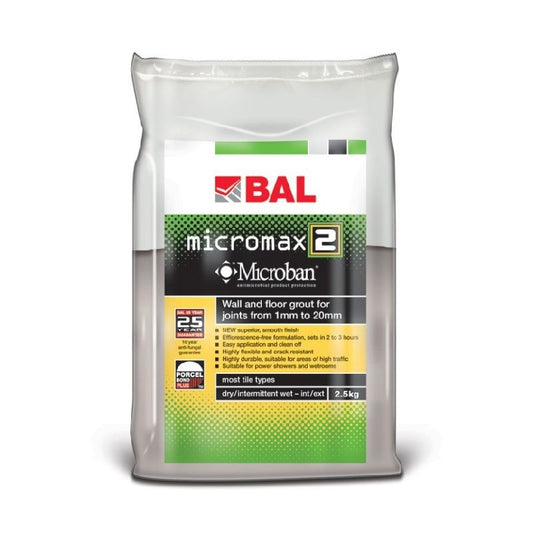 YTC BAMM2AN2.5 BAL MICROMAX 2 WALL & FLOOR GROUT 2.5kg ANTHRACITE