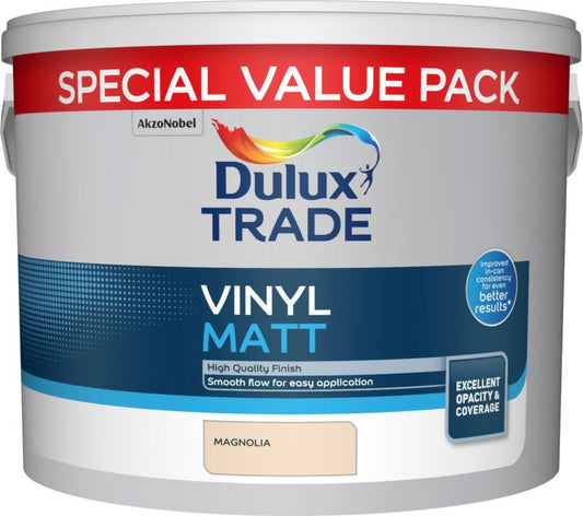 DULUX TRADE VINYL MATT EMULSION 7.5l MAGNOLIA 5243741