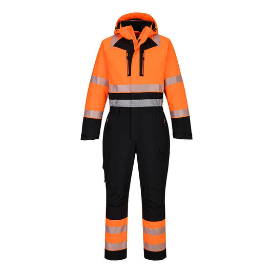 DX4 Hi-Vis Winter Coverall, 4XL, R, Orange/Black