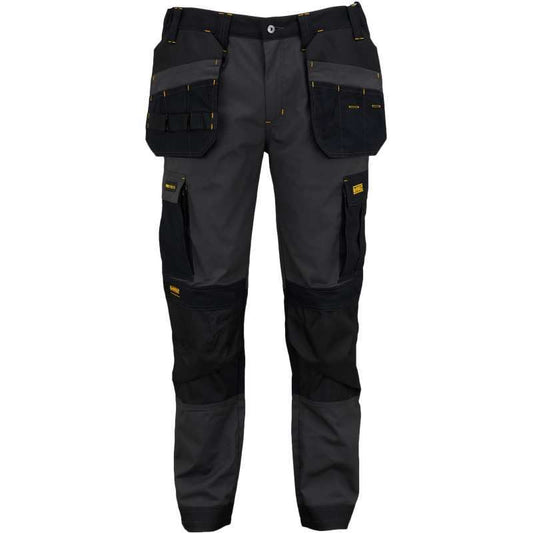 DEWALT ALBANY PRO STRETCH RIPSTOP SLIM FIT TROUSER GREY/BLACK L31 W42