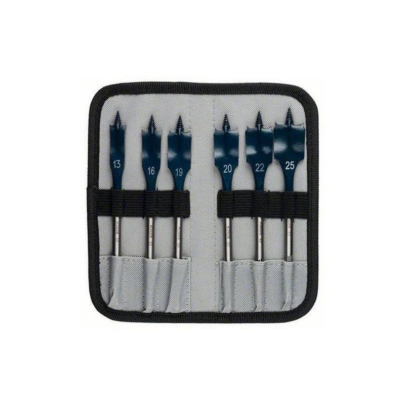 BOSCH 6PCE SELFCUT FLAT WOOD BIT SET2 2608595425