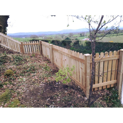 DENBIGH TIMBER POINTED PICKET / PALISADE PANEL 6 x 3' ACTUAL WIDTH 1795mm PIK6X3P