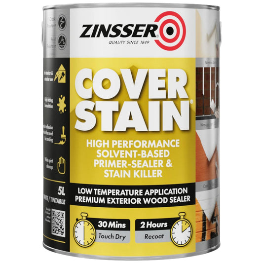 ZINSSER ZN7080001D1 COVERSTAIN INT / EXT PRIMER / SEALER / STAIN BLOCKER 1l